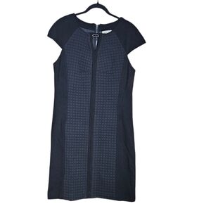 Laundry by Shelli Segal Black Capped Sleeve Lined Dress size 10